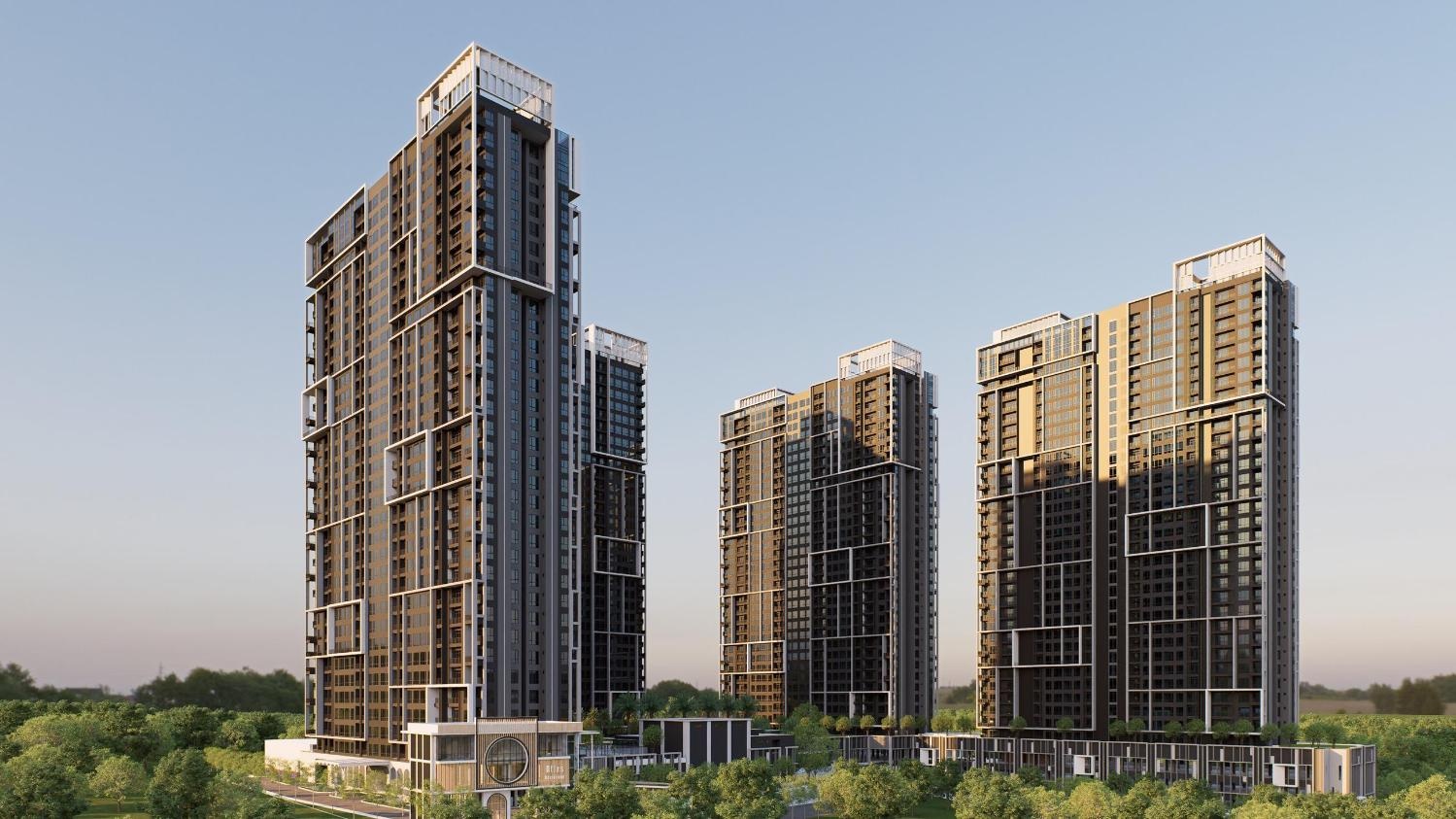 Atlas Residences facade in Taman Perling Johor Bahru