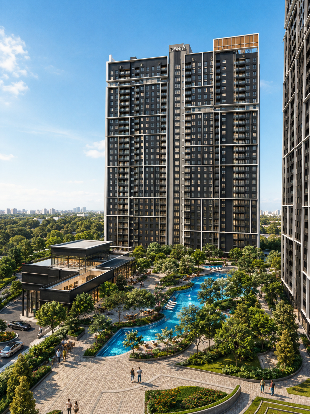 Overall view of Atlas Residences development