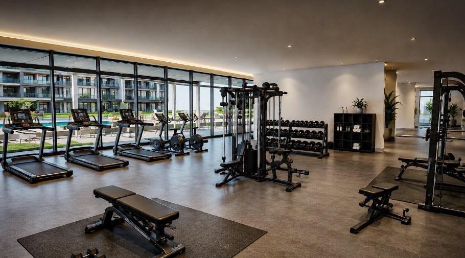 Gym and fitness facility at Atlas Residences