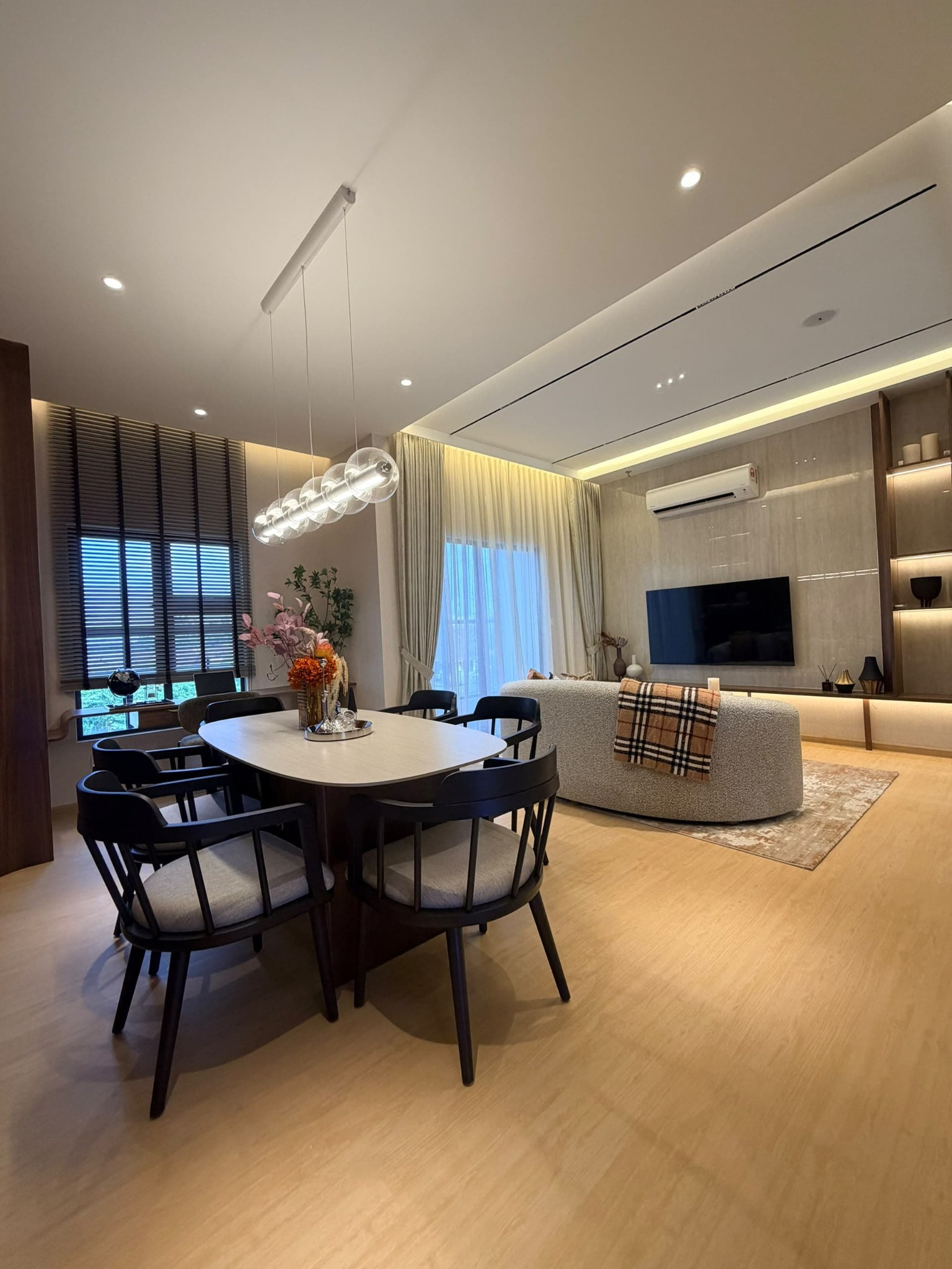 Atlas Residences Type C living and dining area